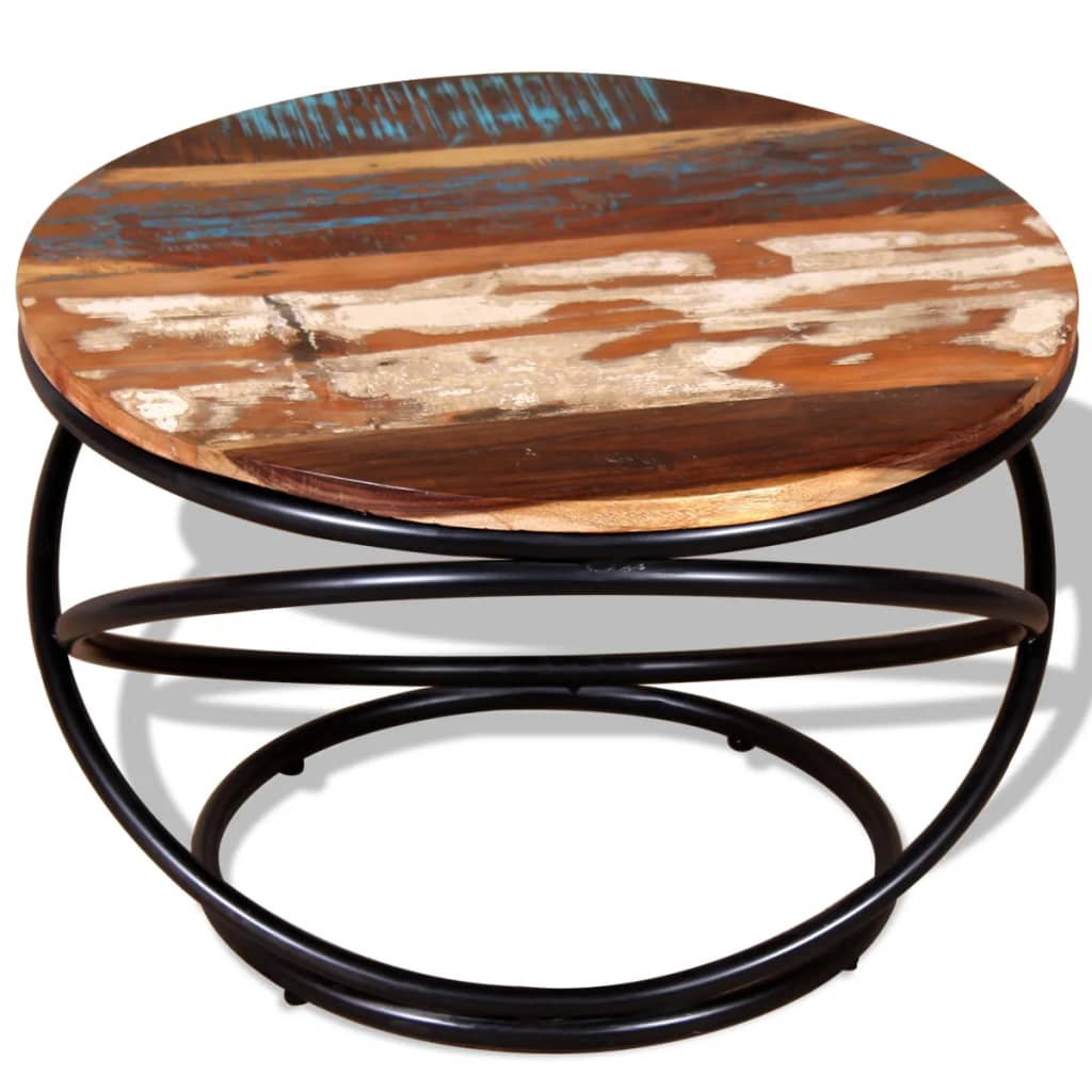 Table basse Bois de récupération massif 60x60x40 cm - XIOS
