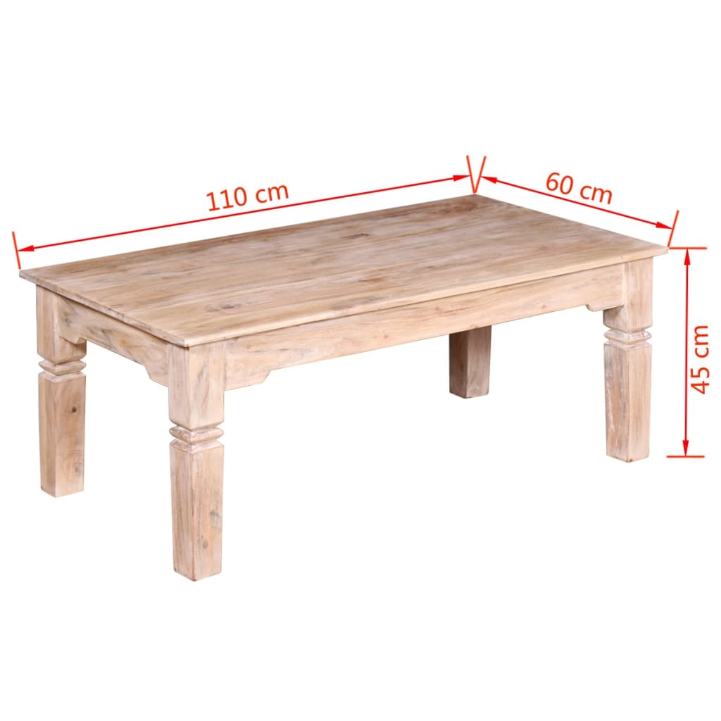 Table basse Bois d'acacia 110x60x45 cm - XIOS