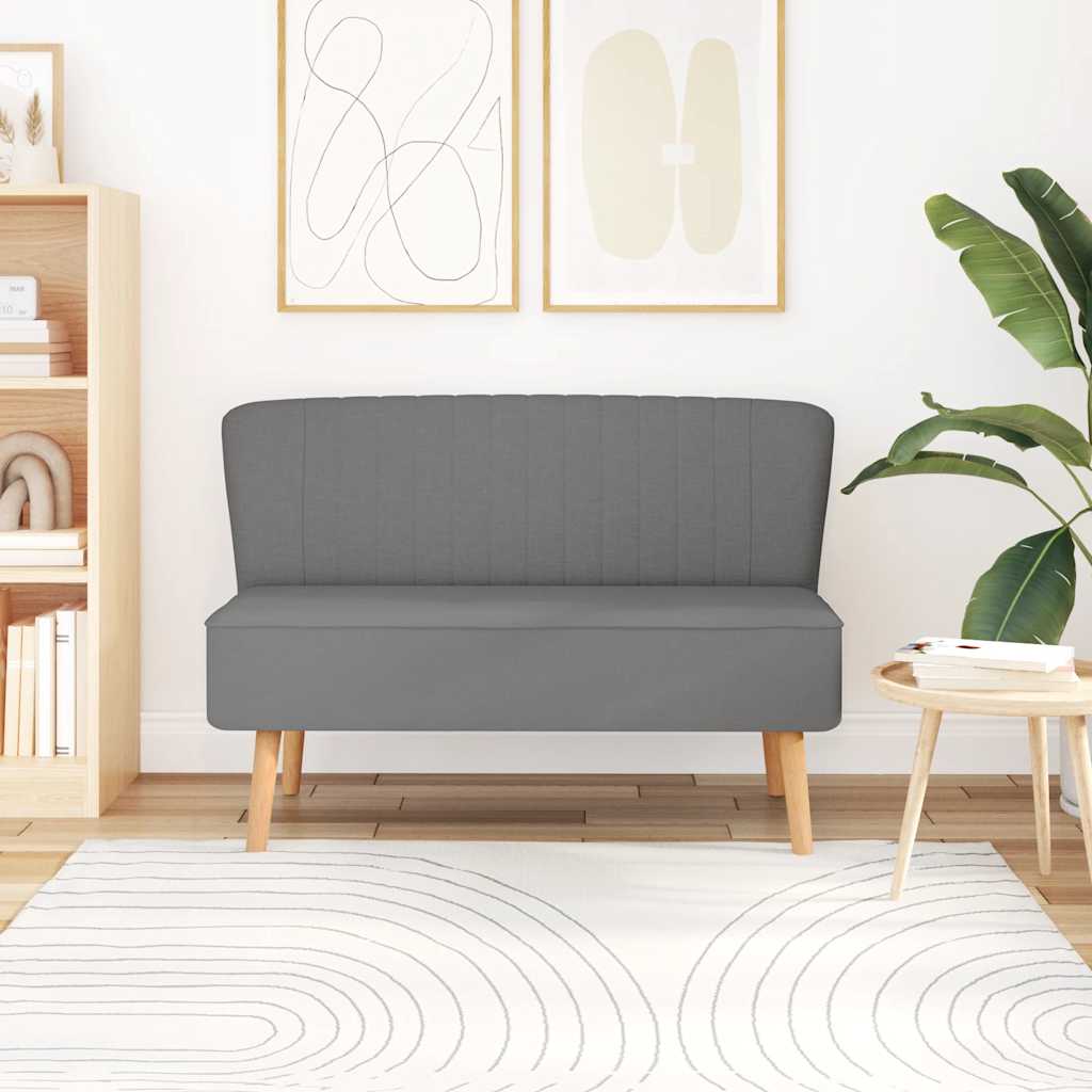 Canapé 117 x 55,5 x 77 cm Tissu Gris clair - XIOS