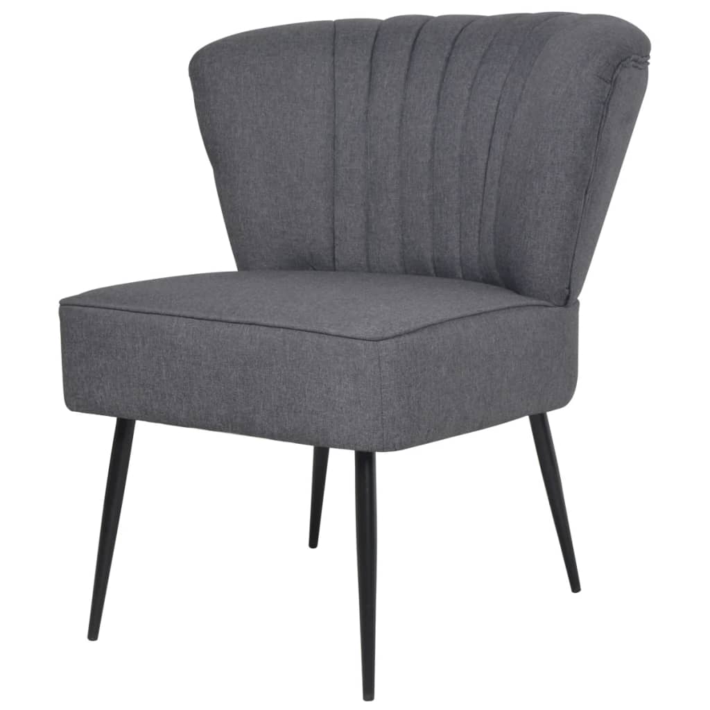 Chaise de cocktail gris foncé tissu - XIOS