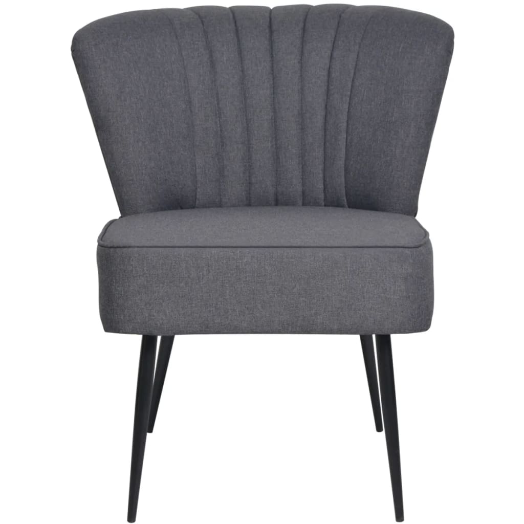 Chaise de cocktail gris foncé tissu - XIOS