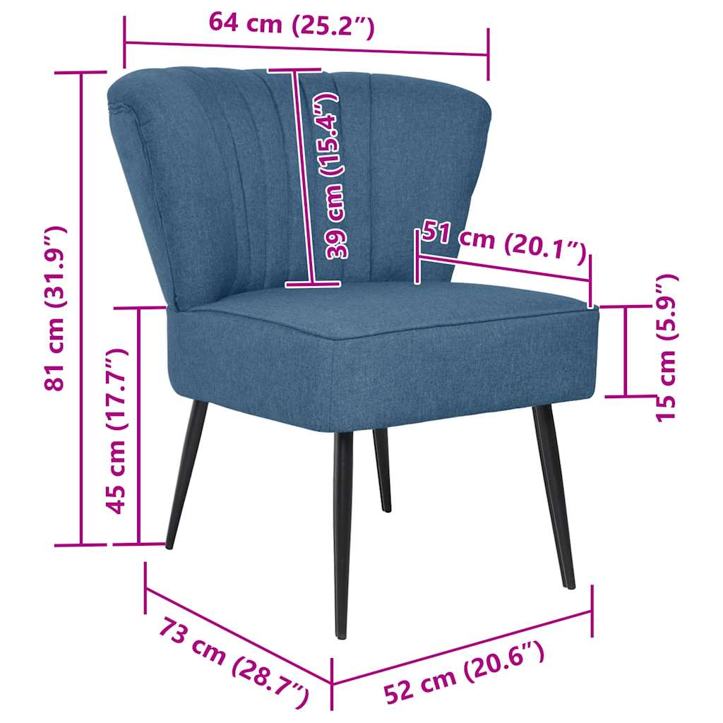 Chaise de cocktail vert tissu - XIOS