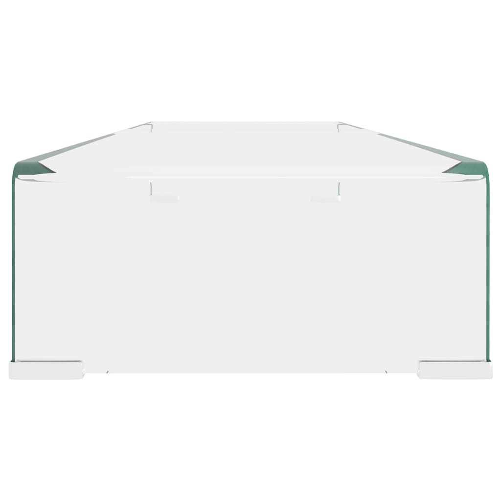 Meuble TV/pour moniteur 100x30x13 cm verre transparent - XIOS