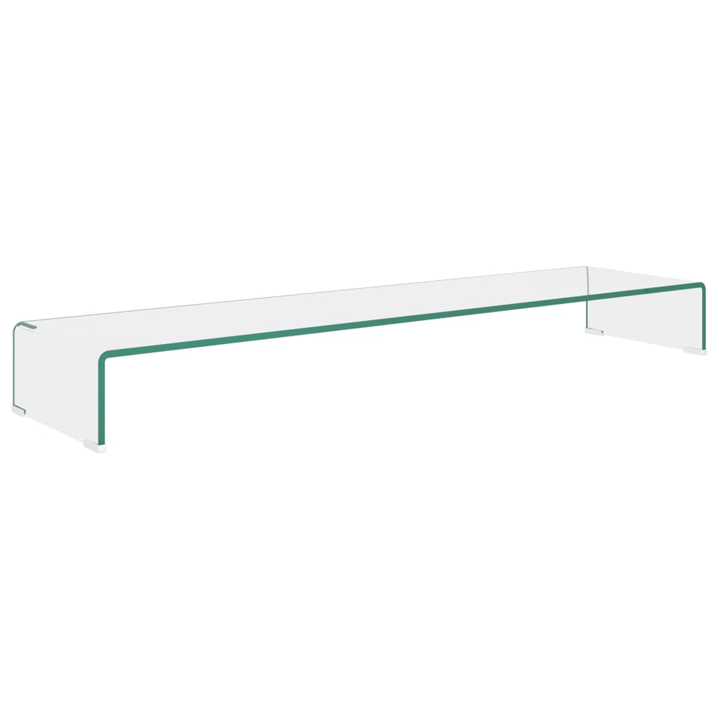 Meuble TV/pour moniteur 120x30x13 cm verre transparent - XIOS
