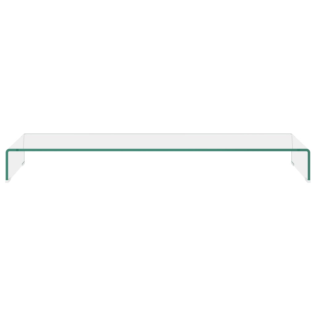 Meuble TV/pour moniteur 120x30x13 cm verre transparent - XIOS