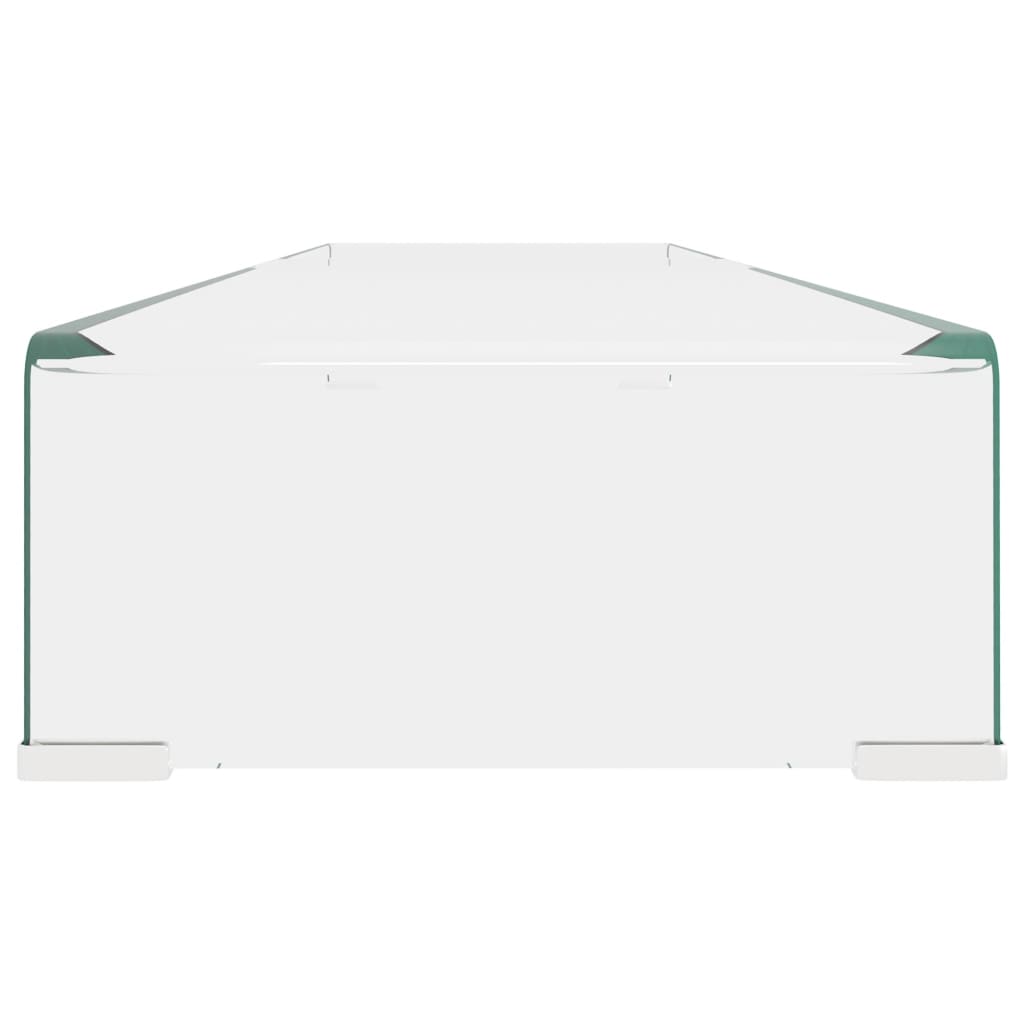 Meuble TV/pour moniteur 120x30x13 cm verre transparent - XIOS