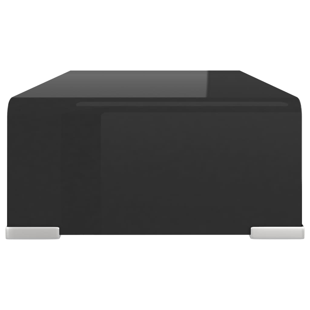 Meuble TV/support pour moniteur 40x25x11 cm verre noir - XIOS