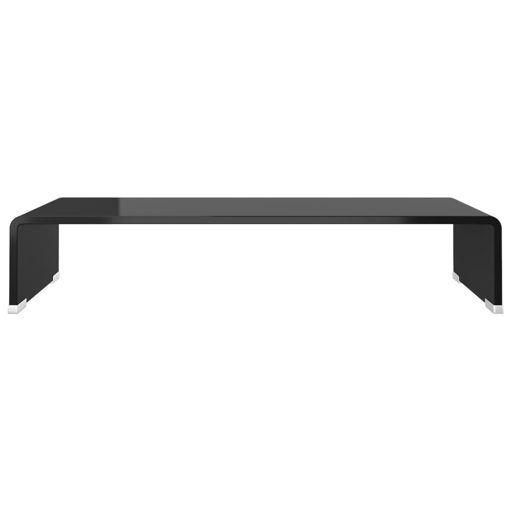 Meuble TV/support pour moniteur 60x25x11 cm verre noir - XIOS