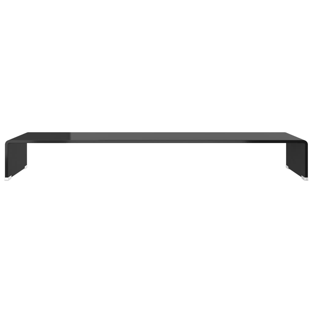 Meuble TV/support pour moniteur 100x30x13 cm verre noir - XIOS