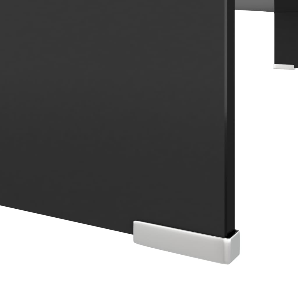 Meuble TV/support pour moniteur 100x30x13 cm verre noir - XIOS