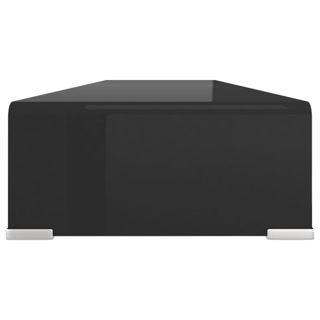 Meuble TV/support pour moniteur 110x30x13 cm verre noir - XIOS