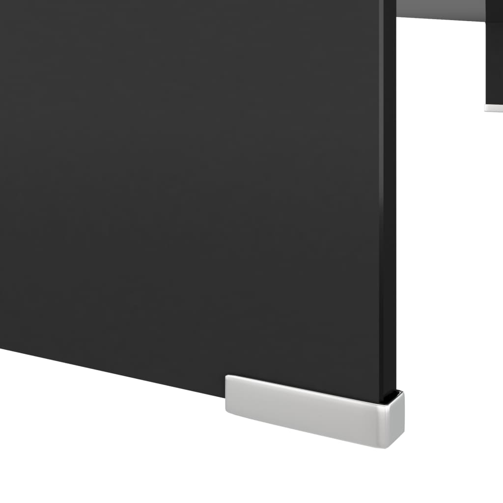 Meuble TV/support pour moniteur 110x30x13 cm verre noir - XIOS