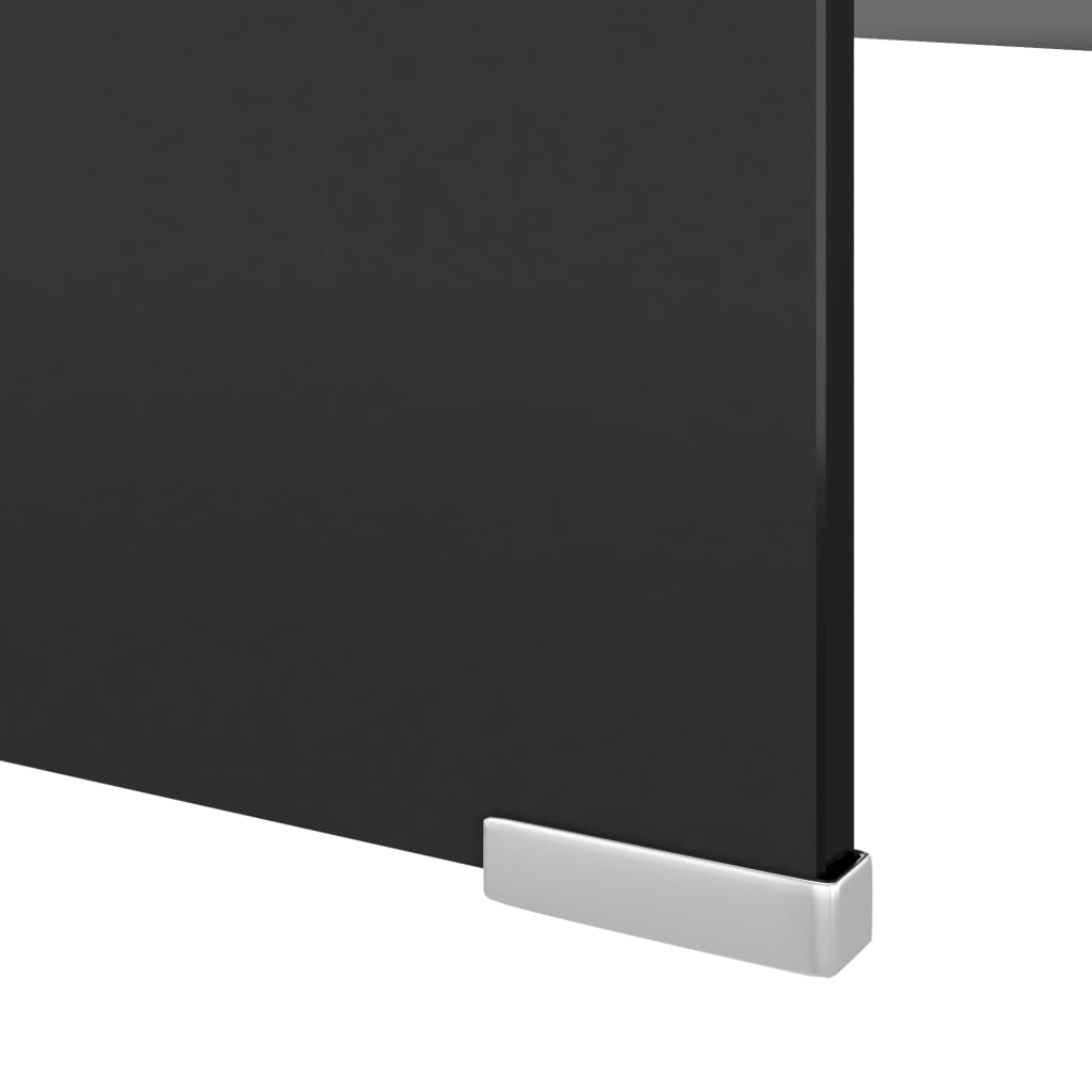 Meuble TV/support pour moniteur 120x30x13 cm verre noir - XIOS