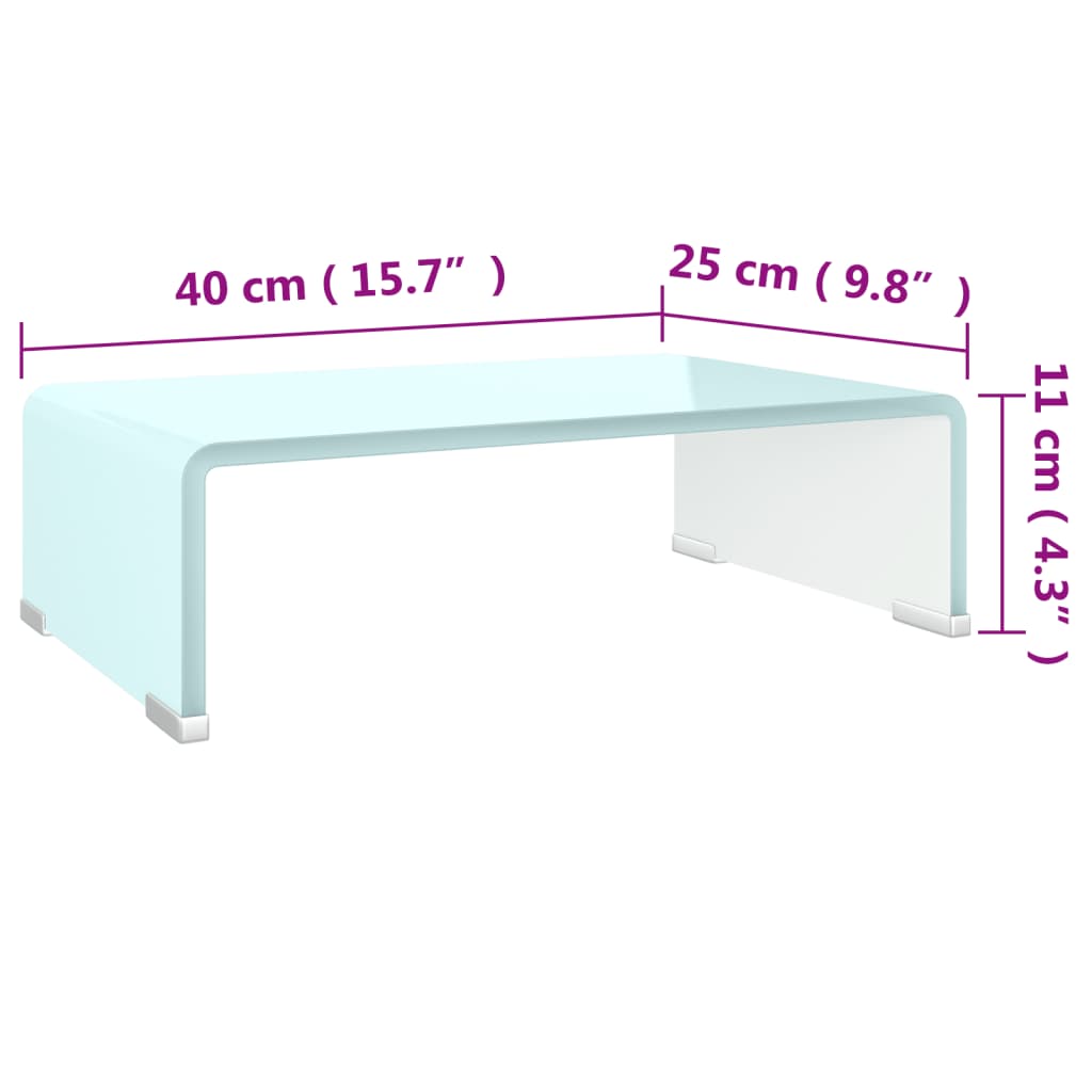 Meuble TV/Support pour moniteur 40x25x11 cm verre vert - XIOS