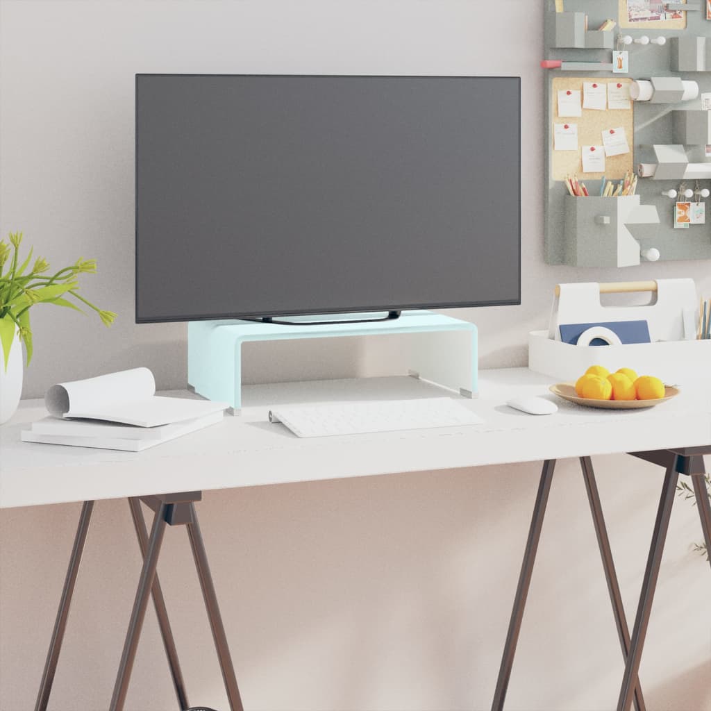 Meuble TV/Support pour moniteur 40x25x11 cm verre vert - XIOS