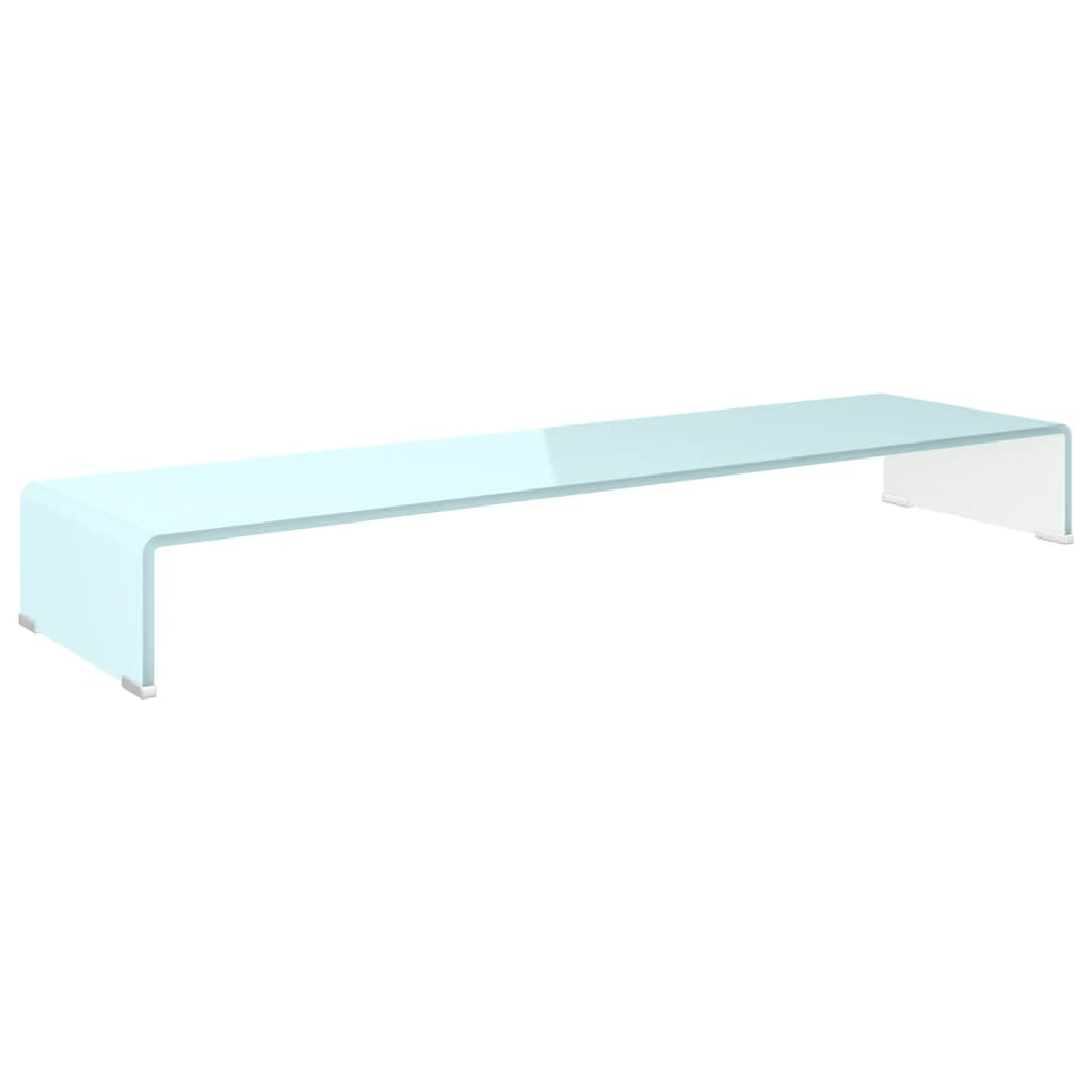 Meuble TV/Support pour moniteur 110x30x13 cm verre vert - XIOS