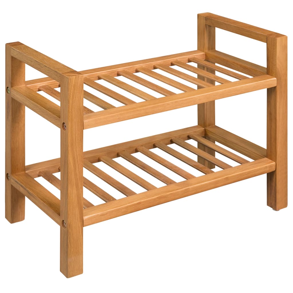 Étagère à chaussures avec 2 étagères 50x27x40 cm Chêne massif - XIOS