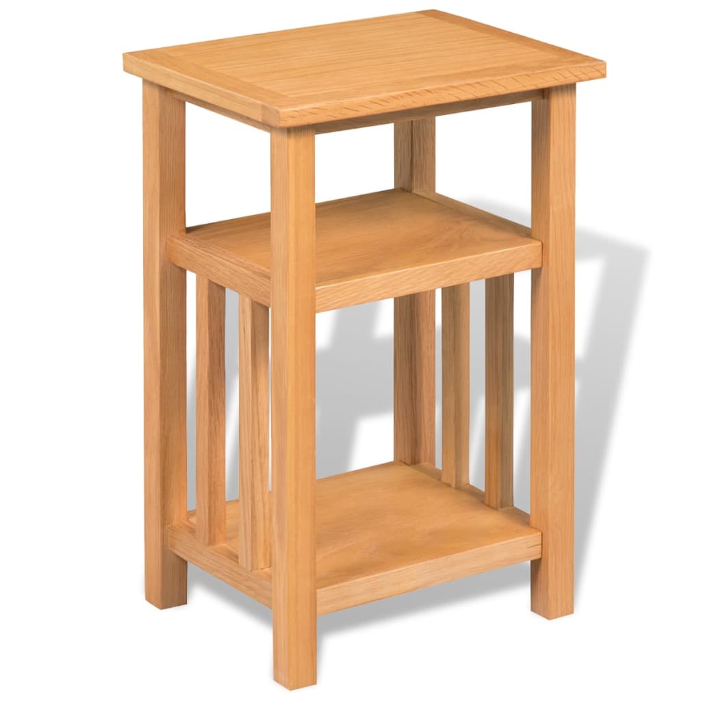 Table d'appoint avec étagère à revues Chêne massif 27x35x55 cm - XIOS