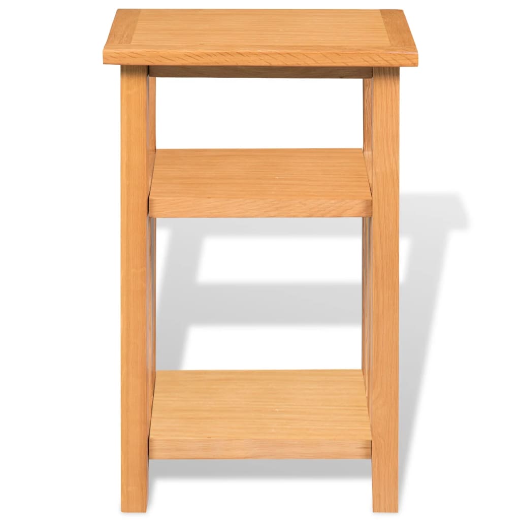 Table d'appoint avec étagère à revues Chêne massif 27x35x55 cm - XIOS