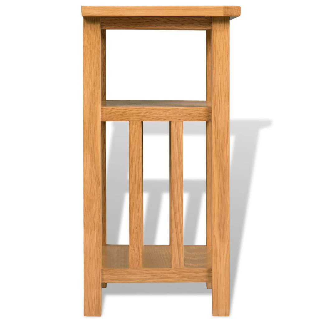 Table d'appoint avec étagère à revues Chêne massif 27x35x55 cm - XIOS