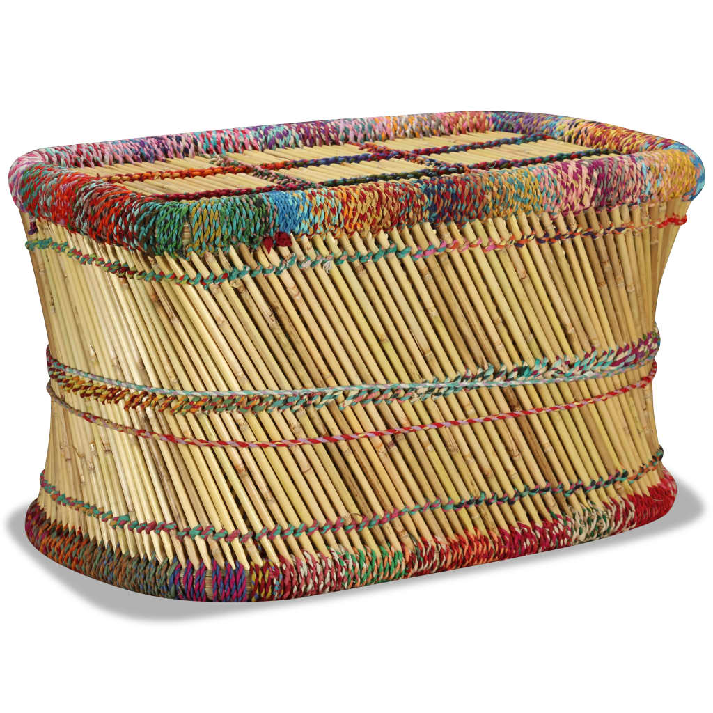 Table basse Bambou avec Détails Chindi Multicolore - XIOS