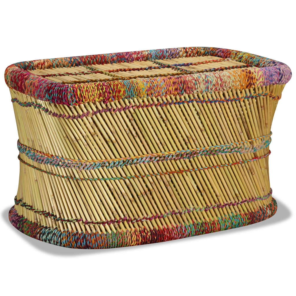 Table basse Bambou avec Détails Chindi Multicolore - XIOS