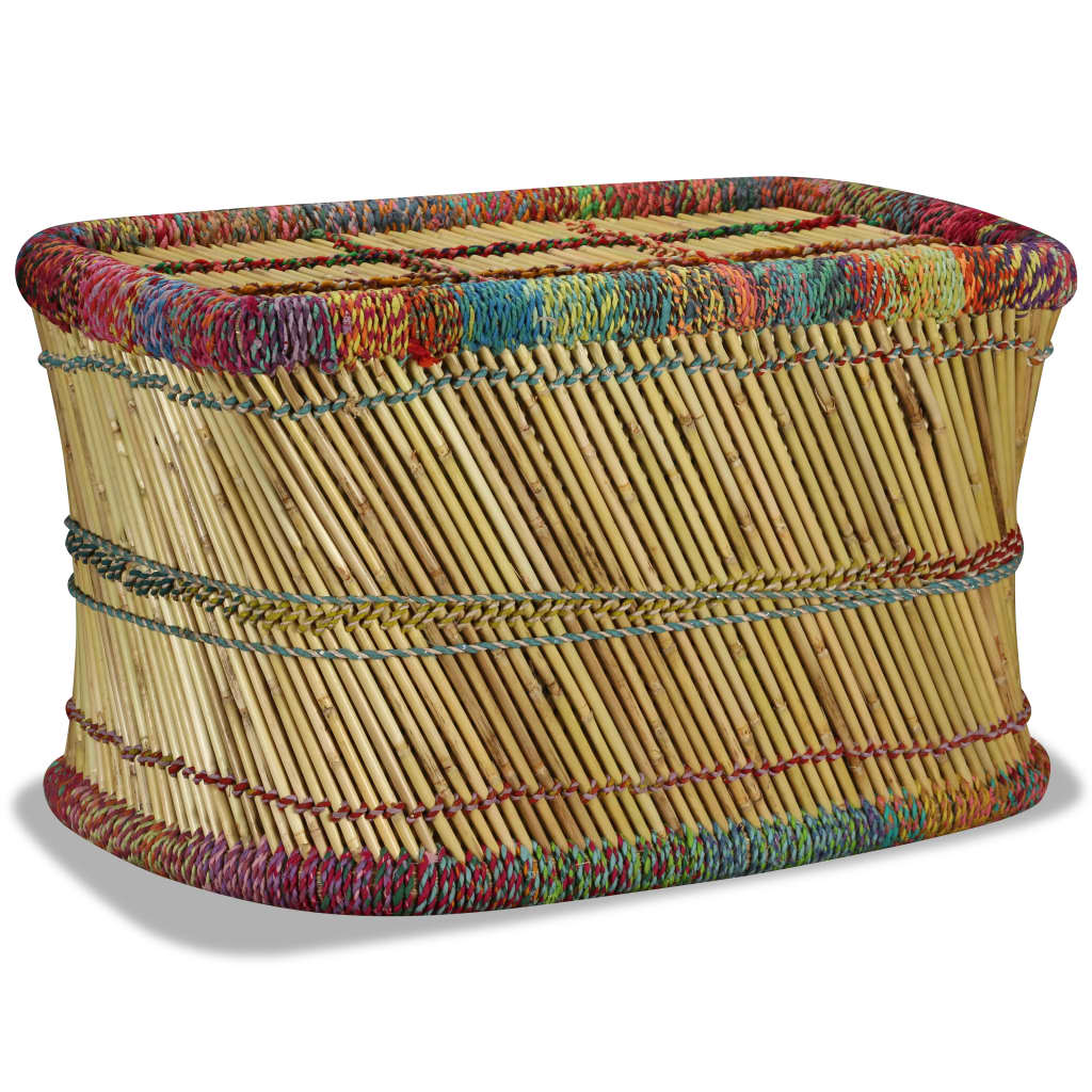 Table basse Bambou avec Détails Chindi Multicolore - XIOS