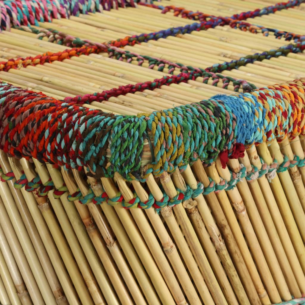 Table basse Bambou avec Détails Chindi Multicolore - XIOS
