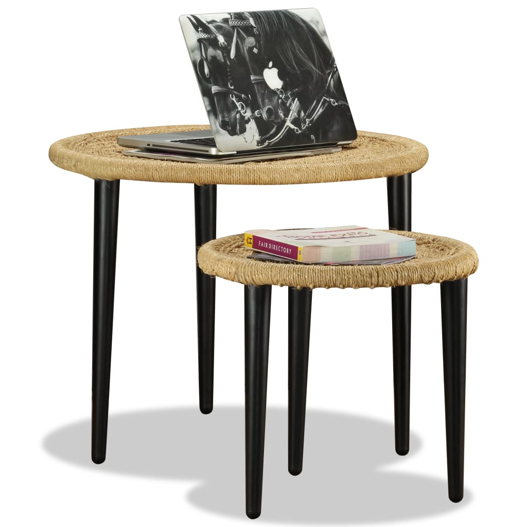 Table basse 2 pcs jute naturelle - XIOS