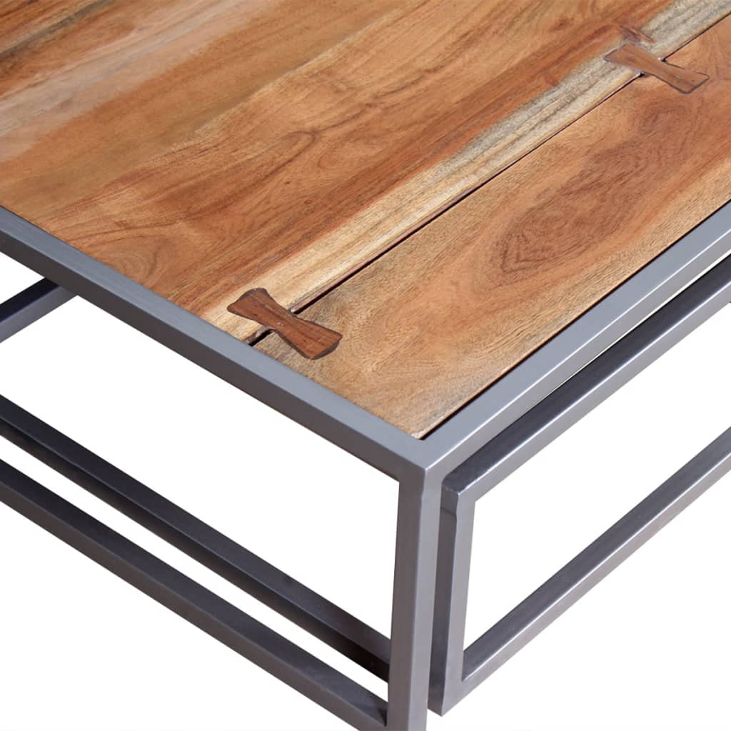 Ensemble de table basse 2 pièces Bois d'acacia massif - XIOS