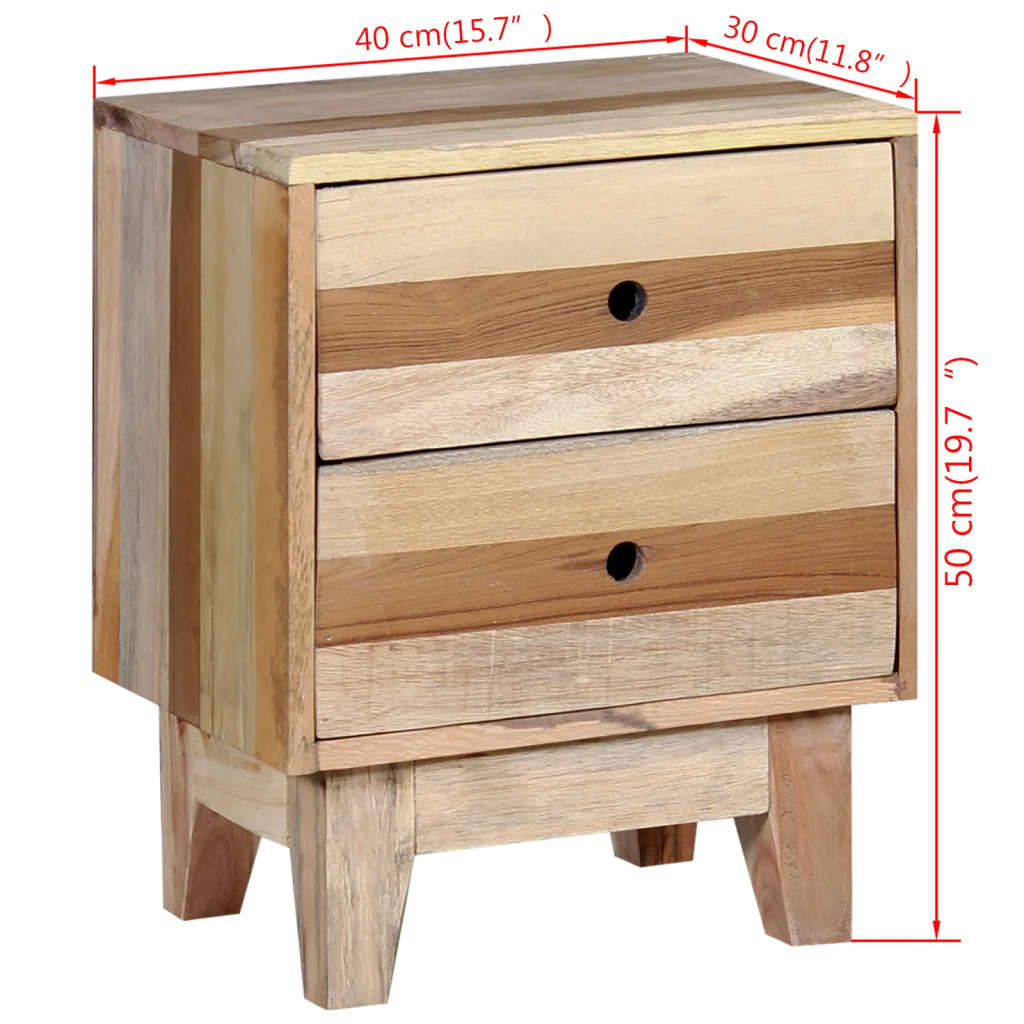 Table de chevet Bois de récupération massif - XIOS
