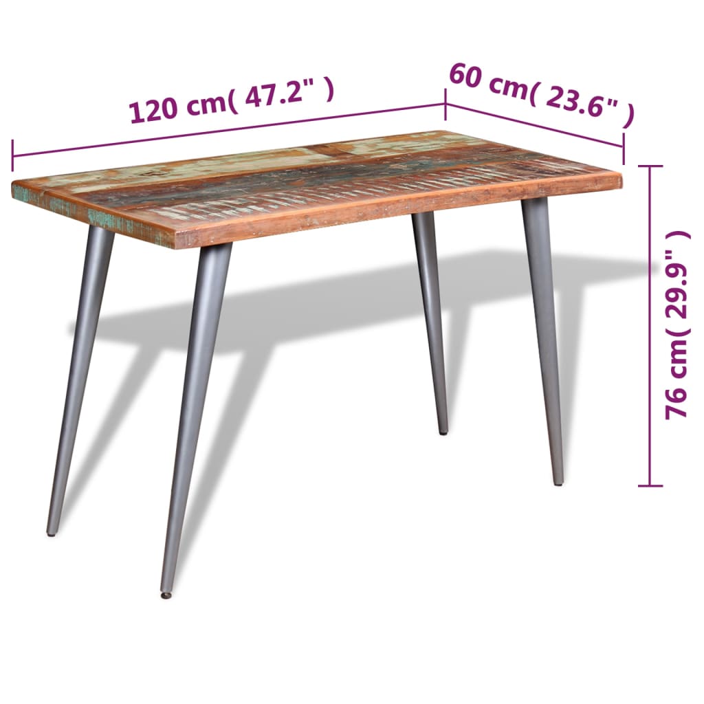 Table à manger Bois de récupération 120x60x76 cm - XIOS
