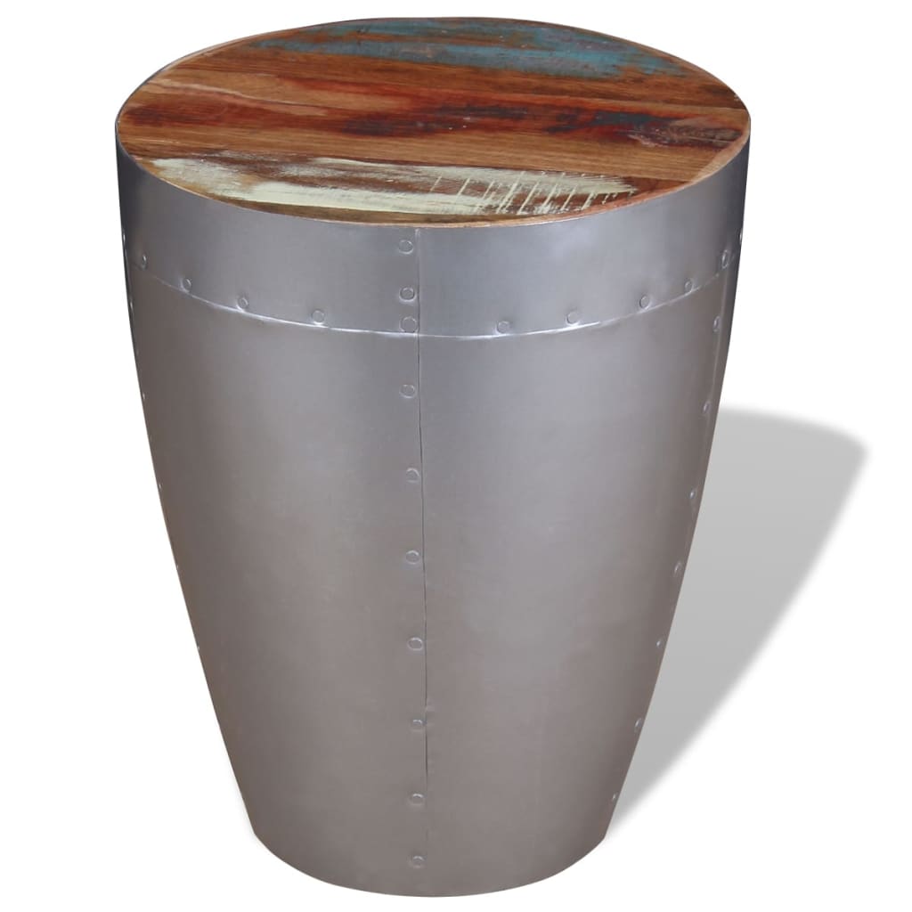 Tabouret aviateur Bois de récupération massif - XIOS