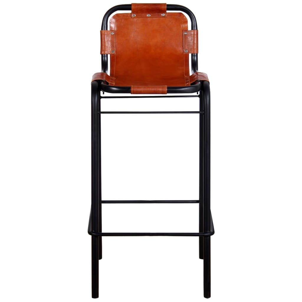 Tabourets de bar lot de 2 cuir véritable - XIOS