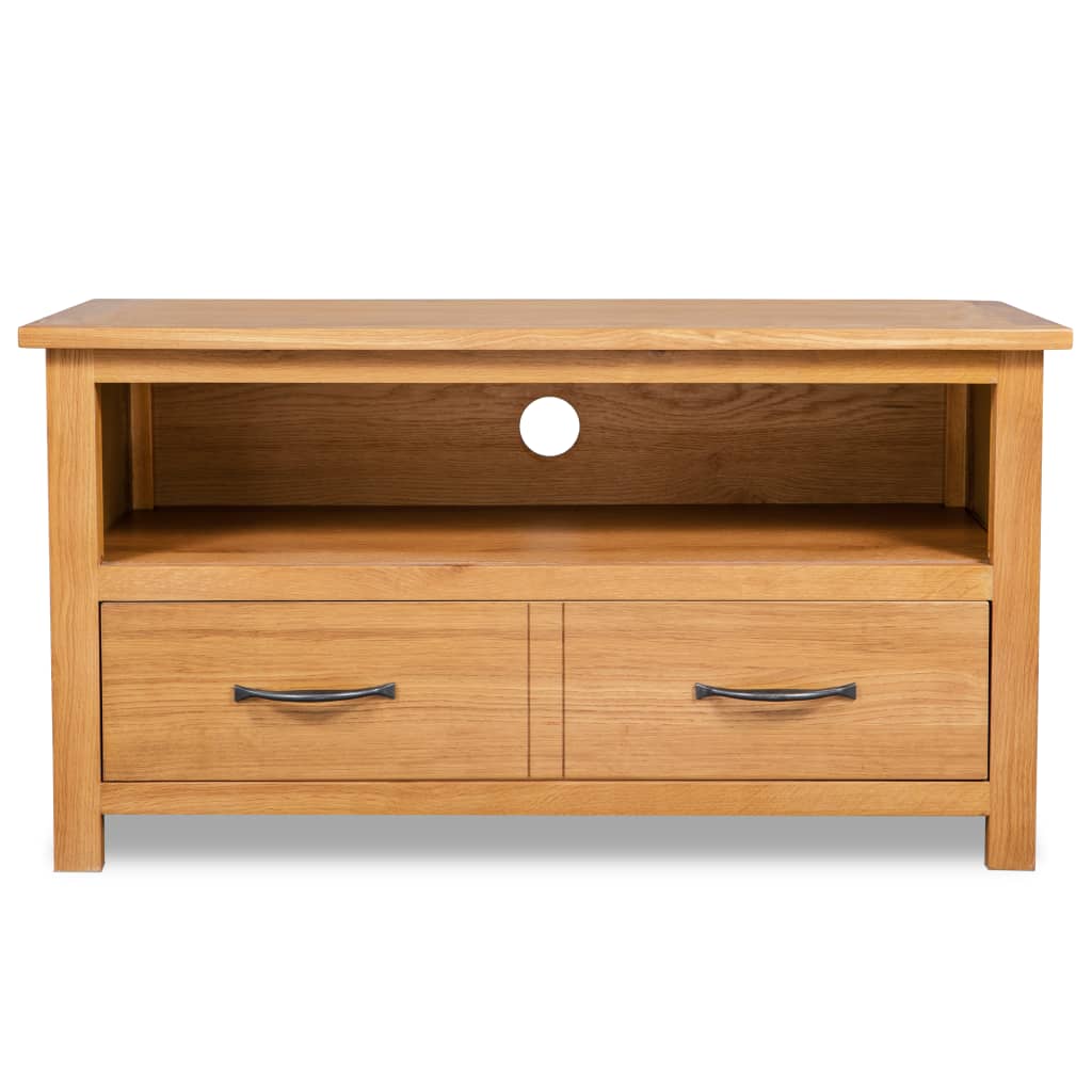 Meuble TV 90x35x48 cm bois de chêne massif - XIOS