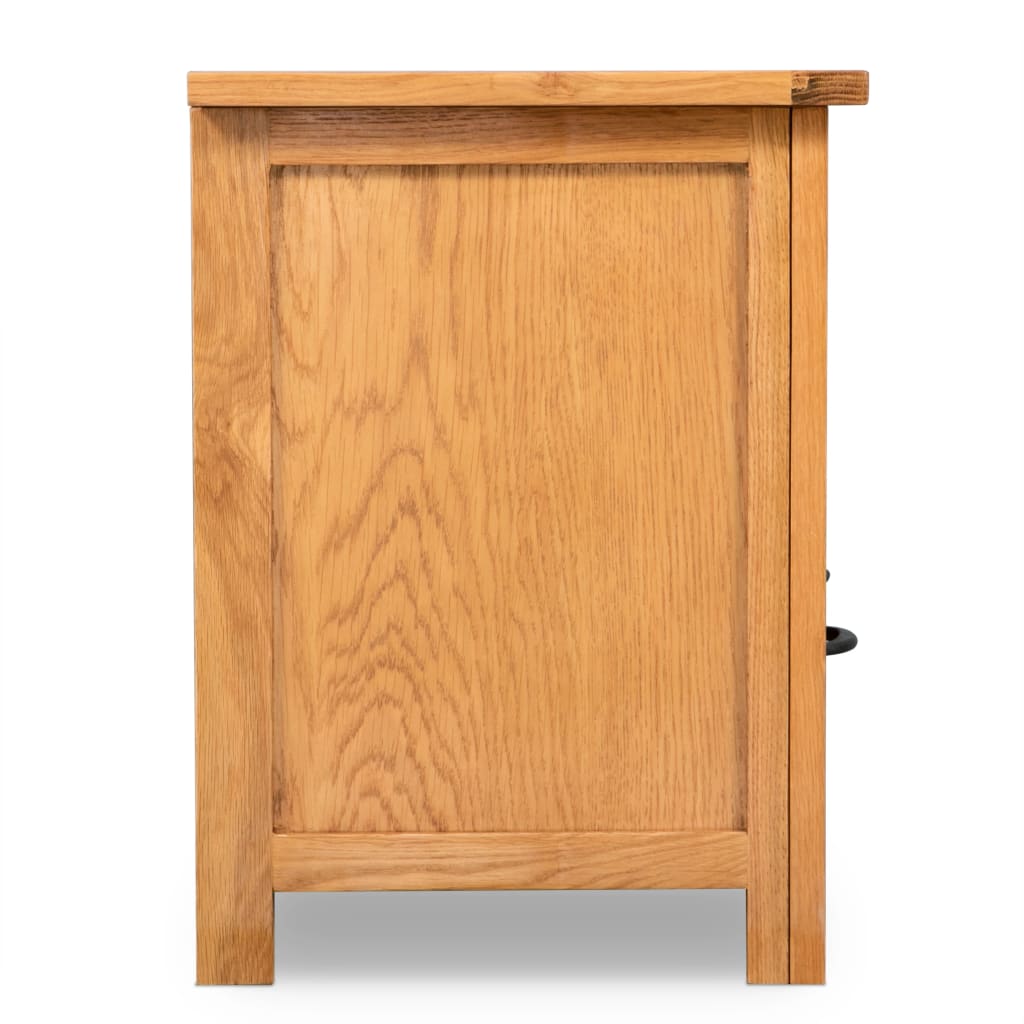 Meuble TV 90x35x48 cm bois de chêne massif - XIOS