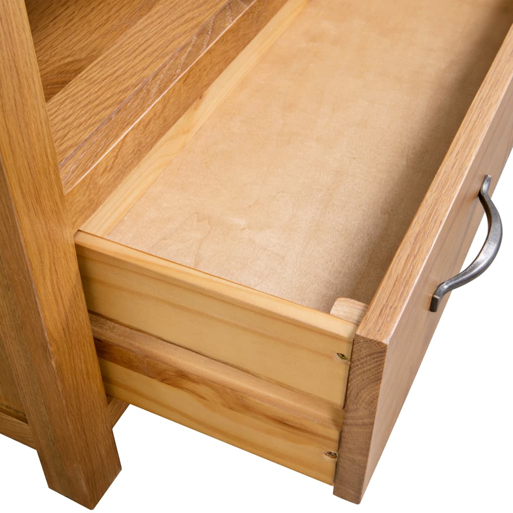 Meuble TV 90x35x48 cm bois de chêne massif - XIOS