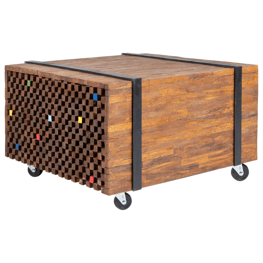 Table d'appoint en teck 60 x 60 x 38 cm - XIOS