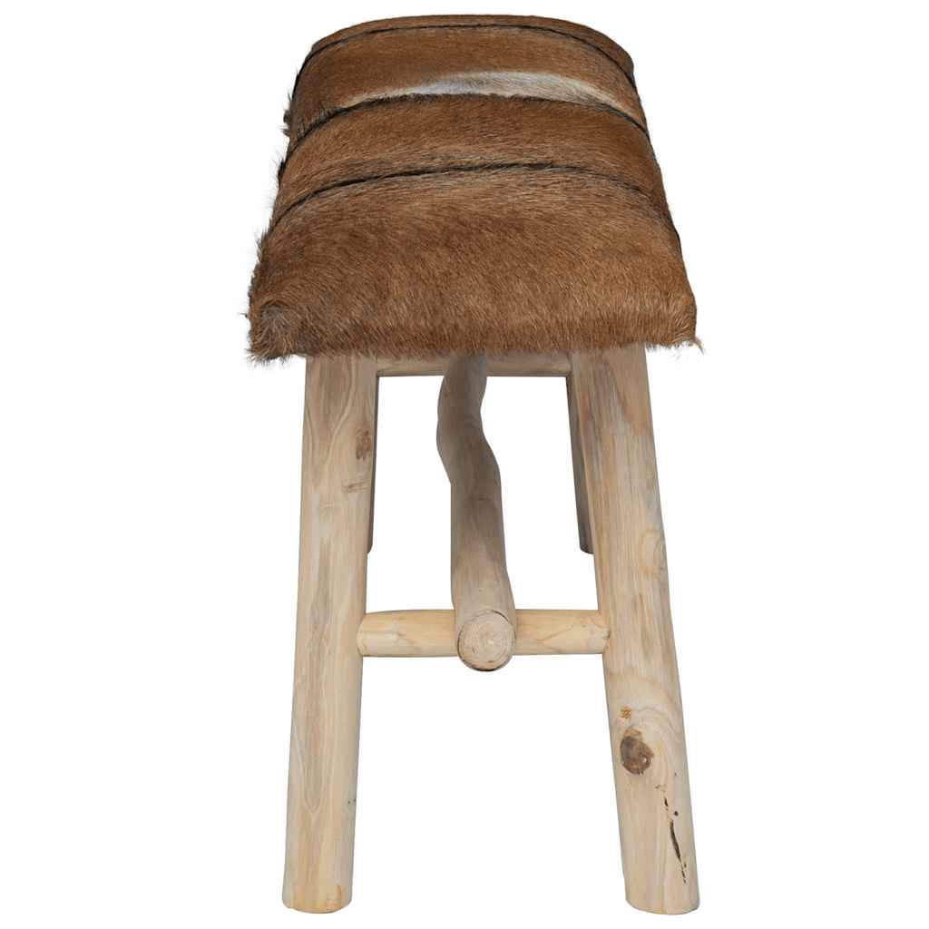 Banc cuir de chèvre Teck - XIOS
