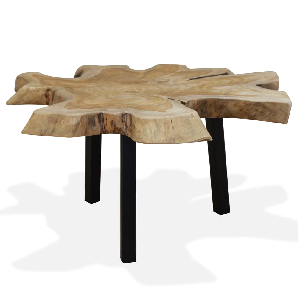 Table basse Teck authentique 80x70x38 cm - XIOS