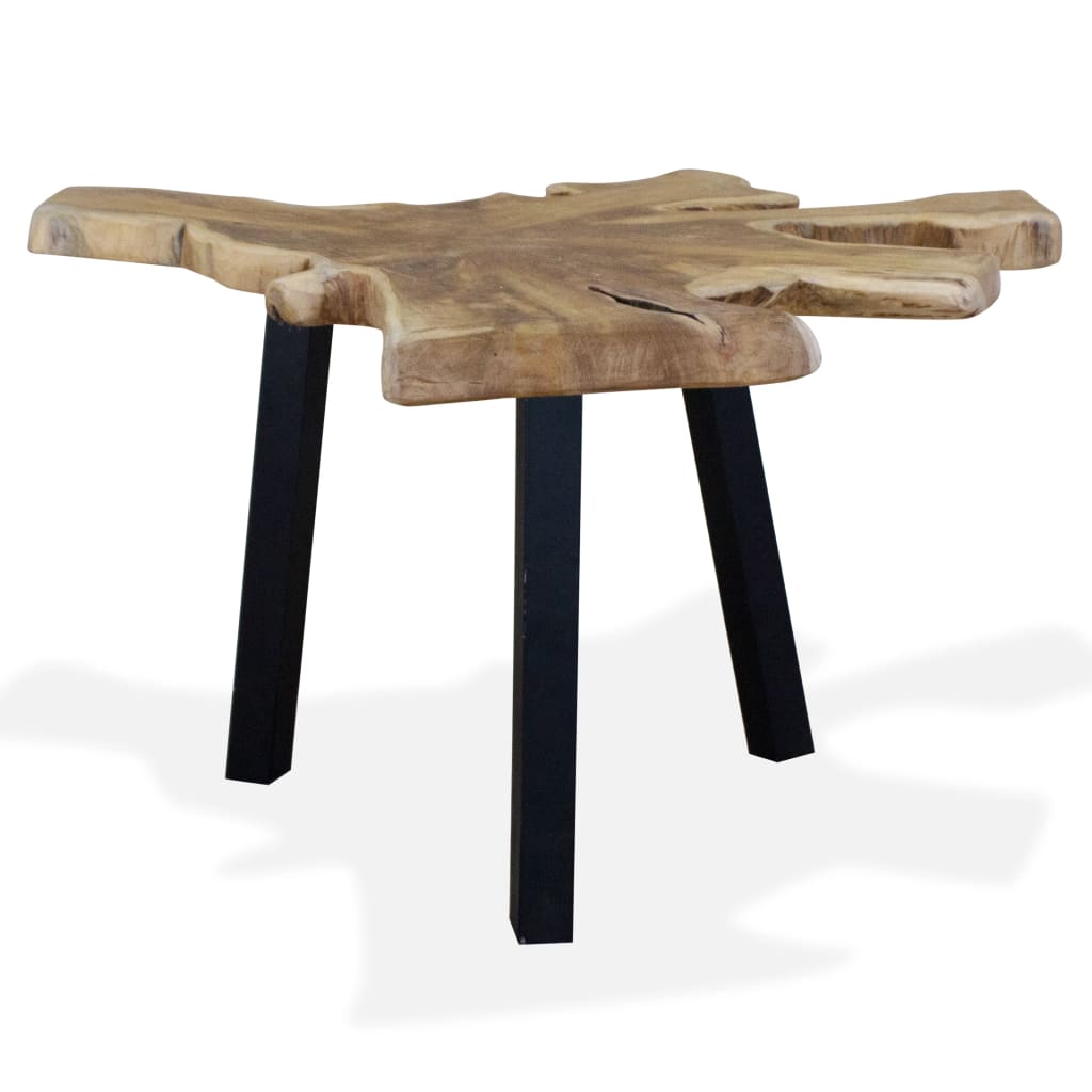 Table basse Teck authentique 80x70x38 cm - XIOS
