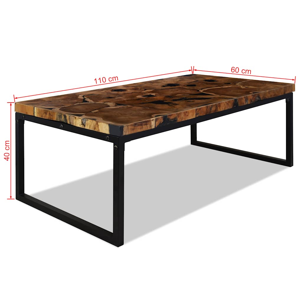 Table basse Teck Résine 110x60x40 cm - XIOS