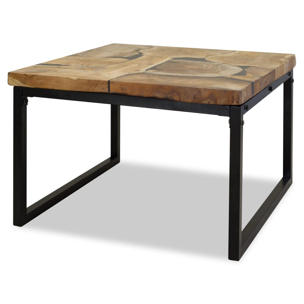 Table basse Teck Résine 60x60x40 cm - XIOS
