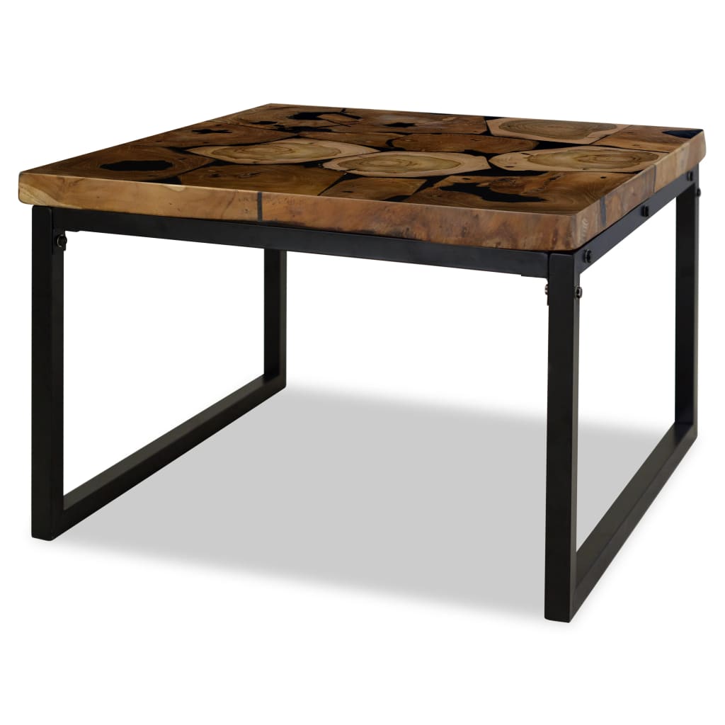Table basse Teck Résine 60x60x40 cm - XIOS