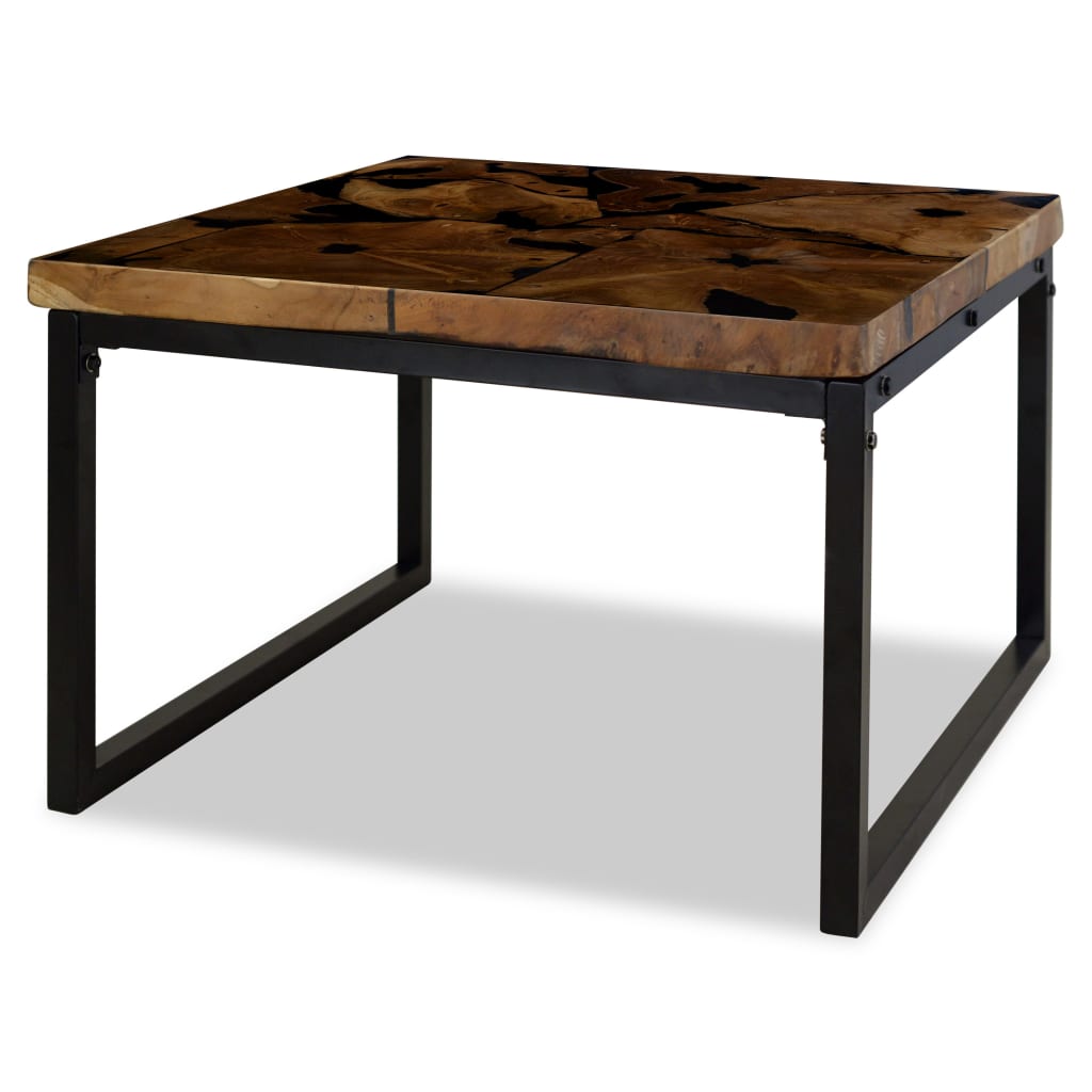 Table basse Teck Résine 60x60x40 cm - XIOS