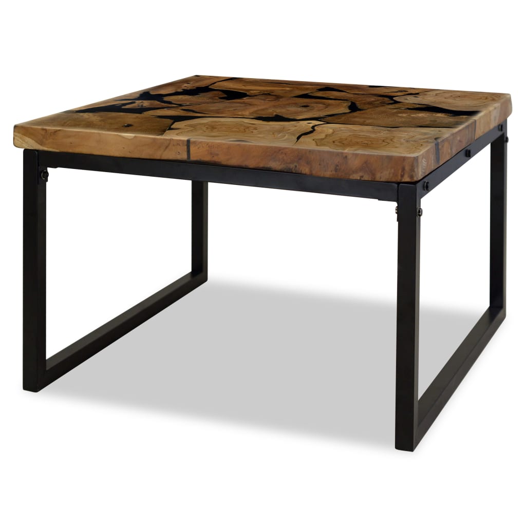Table basse Teck Résine 60x60x40 cm - XIOS