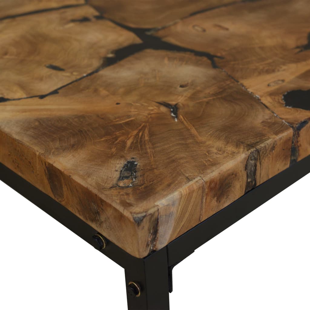 Table basse Teck Résine 60x60x40 cm - XIOS