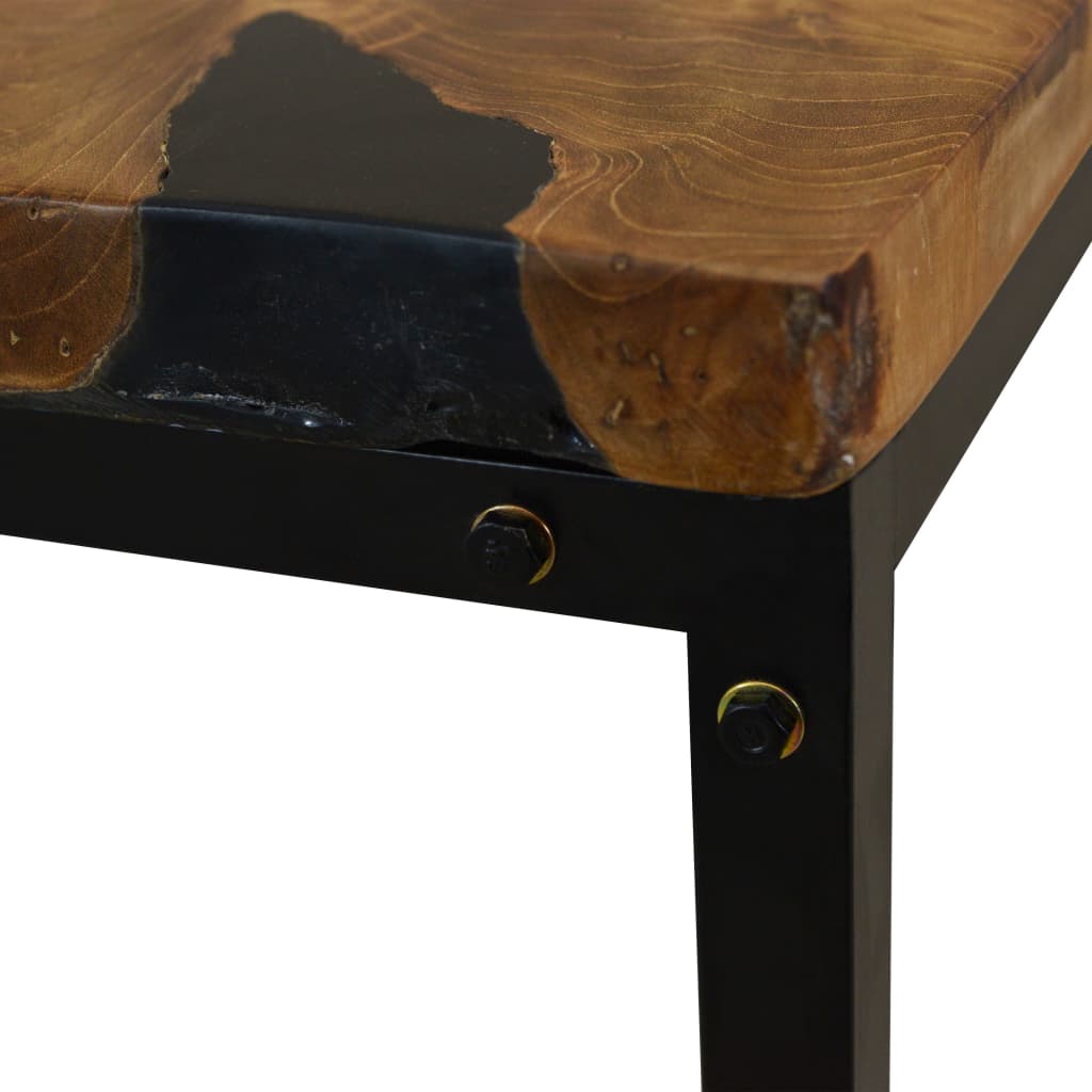 Table basse Teck Résine 60x60x40 cm - XIOS
