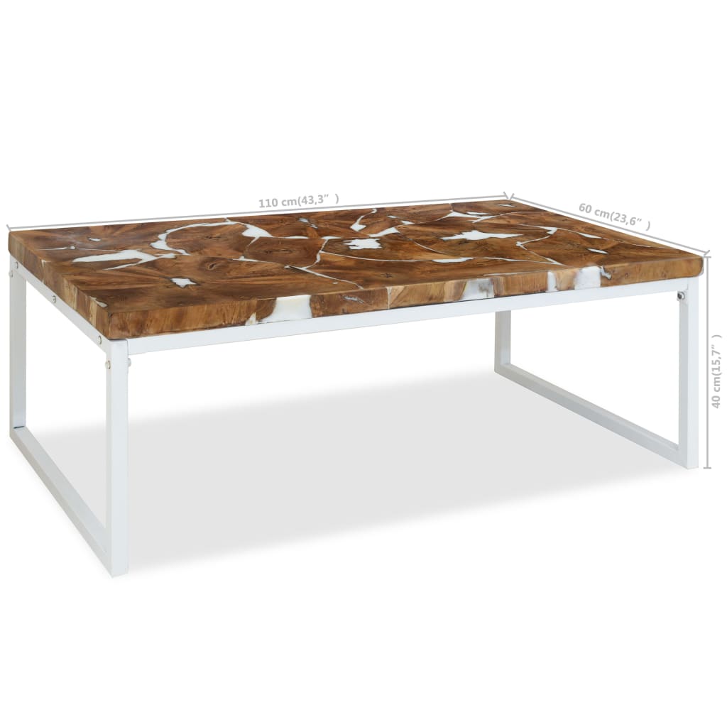 Table basse Teck Résine 110x60x40 cm - XIOS