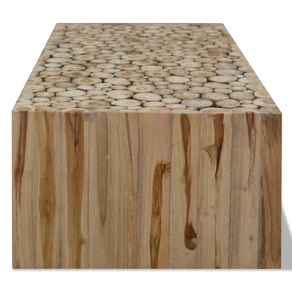 Table basse Teck véritable 90x50x30 cm - XIOS